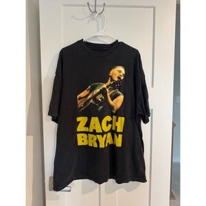 Zach Bryan Quittin' Time Tour 2024 Graphic T-Shirt Black 2XL Concert Merch